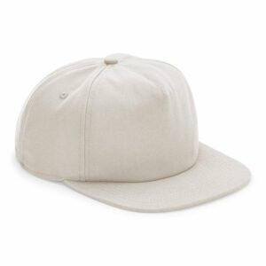 Organic cotton unstructured 5-panel cap - Sand, One size