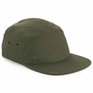Canvas 5-panel camper cap - Olive Green, One size