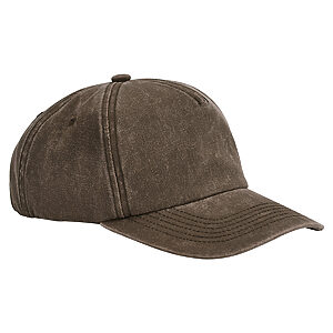 Relaxed 5-panel vintage cap - Vintage Brown, One size
