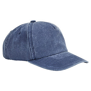Relaxed 5-panel vintage cap - Vintage Denim, One size