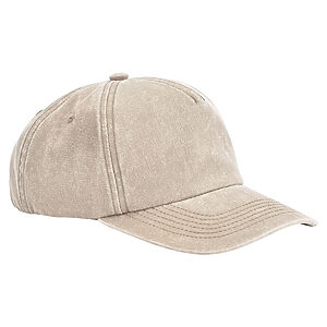 Relaxed 5-panel vintage cap - Vintage Stone, One size