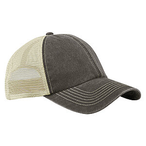 6-panel vintage trucker - Vintage Brown/Stone, One size