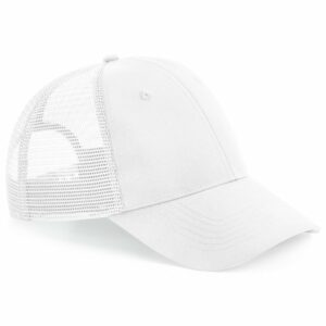 Recycled urbanwear 6-panel snapback trucker - White, One size