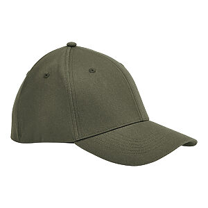 EarthAware® organic cotton stretch-fit cap - Olive Green, S/M