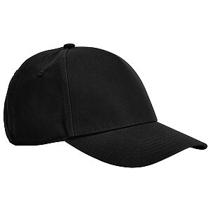 EarthAware® classic organic cotton 5-panel cap - Black, One size
