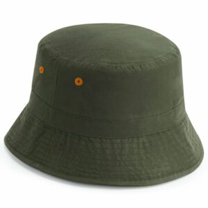 Recycled polyester bucket hat - Olive Green, S/M