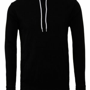 Unisex polycotton fleece pullover hoodie - Black, XS
