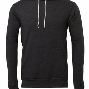 Unisex polycotton fleece pullover hoodie - Dark Grey Heather, XS