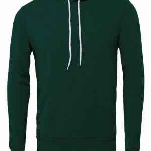 Unisex polycotton fleece pullover hoodie - Forest, XS