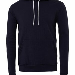 Unisex polycotton fleece pullover hoodie - Navy, XS
