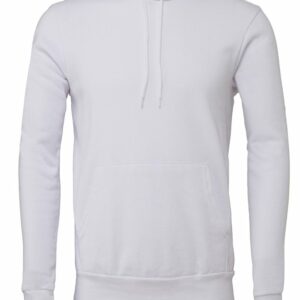 Unisex polycotton fleece pullover hoodie - White, XS