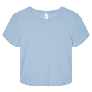 Women’s micro rib baby t-shirt - Solid Baby Blue Blend, XS