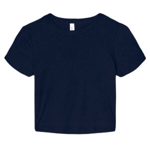 Women’s micro rib baby t-shirt - Solid Navy Blend, XS