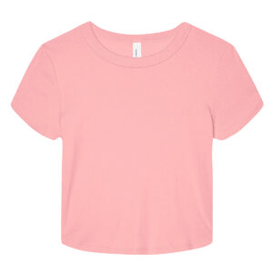 Women’s micro rib baby t-shirt - Solid Pink Blend, XS