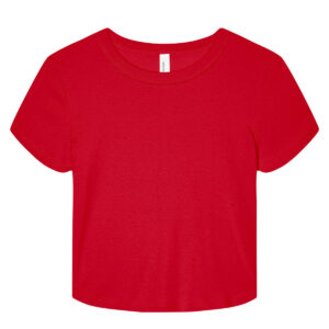 Women’s micro rib baby t-shirt - Solid Red Blend, XS