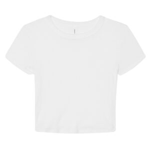Women’s micro rib baby t-shirt - Solid White Blend, XS