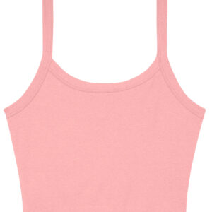 Women’s micro rib spaghetti strap tank - Solid Pink Blend, XS