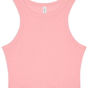 Women’s micro rib racer tank - Solid Pink Blend, XS