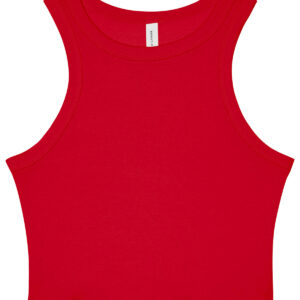 Women’s micro rib racer tank - Solid Red Blend, XS