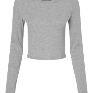 Women’s micro rib long sleeve baby t-shirt - Athletic Heather, XS