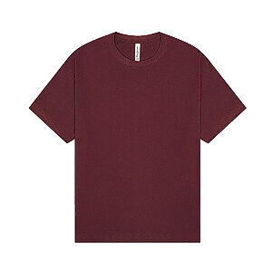 Unisex heavy boxy tee - Maroon, XS