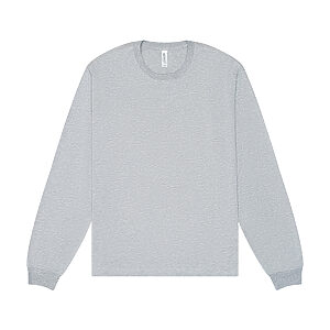 Unisex heavy boxy long sleeve tee - Athletic Heather, XS