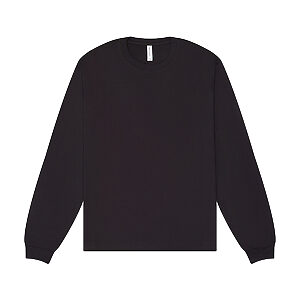 Unisex heavy boxy long sleeve tee - Dark Grey, XS