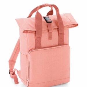 Twin handle roll-top backpack - Blush Pink, One size