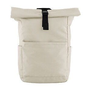 Premium Recycled Roll Top Backpack - Natural Stone, One size