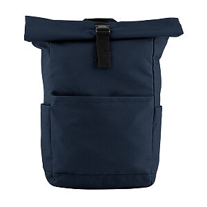 Premium Recycled Roll Top Backpack - Navy, One size