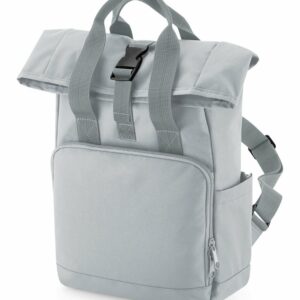 Recycled mini twin handle roll-top backpack - Light Grey, One size