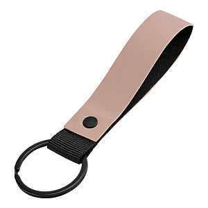 Matte PU keyring - Nude Pink, One size