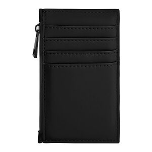 Matte PU card holder - Black, One size