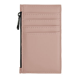Matte PU card holder - Nude Pink, One size