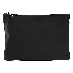 Velvet accessory pouch - Black Onyx, S