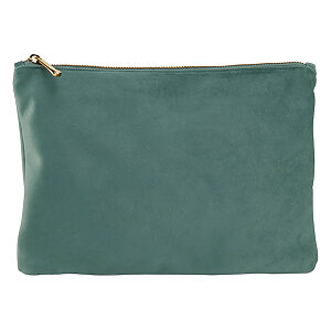 Velvet accessory pouch - Jade, S