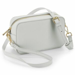 Boutique structured cross body bag - Soft Grey, One size