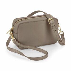 Boutique structured cross body bag - Taupe, One size