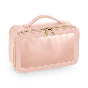 Boutique clear window travel case - Soft Pink, One size