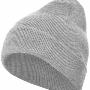 Heavy knit beanie - Heather Grey, One size