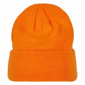 Heavy knit beanie - Orange, One size