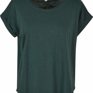 Women's long slub tee - Bottle* Green, XS