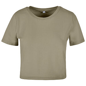 Women's cropped tee - Pale Olive, XS