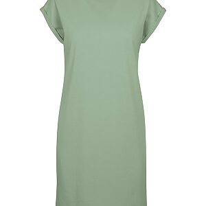 Women's turtle extended shoulder dress - Magic Salvia, XS