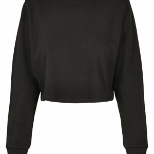 Women’s terry cropped crew - Black, XS