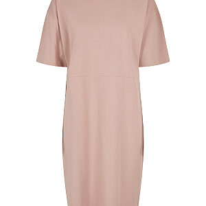 Women's organic oversizes slit tee dress - Dusk Rose, XS