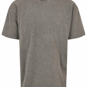 Acid washed heavy oversized tee - Asphalt, XS