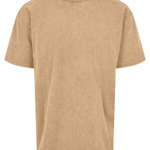 Acid washed heavy oversized tee - Union Beige, XS