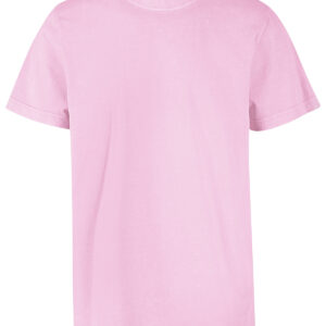 Acid washed round neck tee - Soft Pink, XS