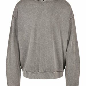 Acid washed oversize hoodie - Asphalt, XS